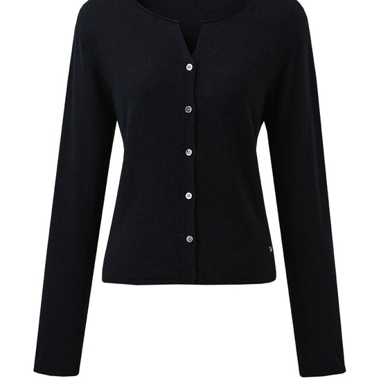 COMOBOCA 100% Wool Women's V-Neck Button Up Cardigan