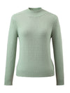 COMOBOCA 100% Wool Women's All-Match Mock Neck Sweater