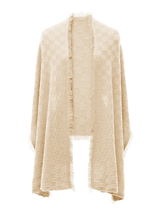 COMOBOCA 100% Cashmere Fringe Solid Color Shawl Scarf