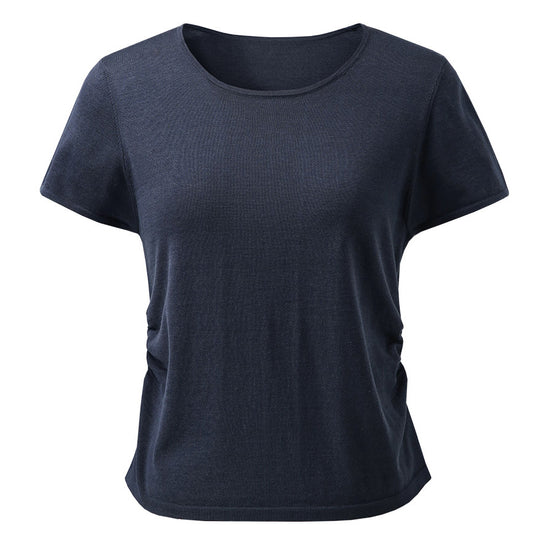 COMOBOCA Women's Round Neck Knit T-Shirt