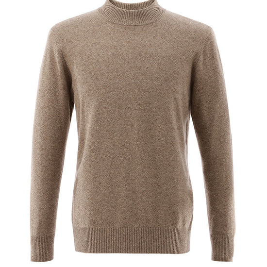 COMOBOCA 100% Cashmere Men's Mock Neck Knit Sweater