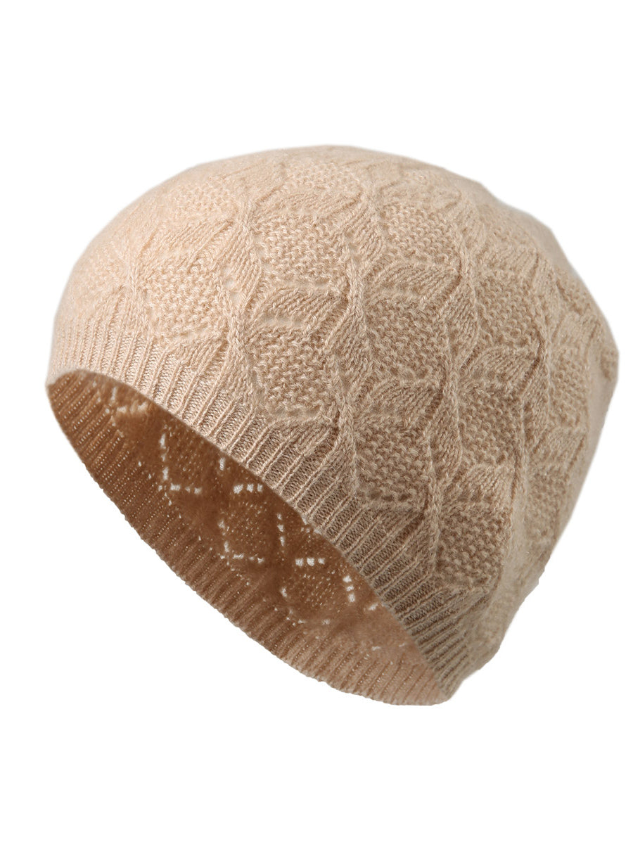 COMOBOCA 100% Cashmere Luxurious Knit Beanie