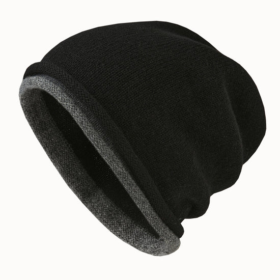 COMOBOCA 100% Wool Women's Double Layered Knit Beanie