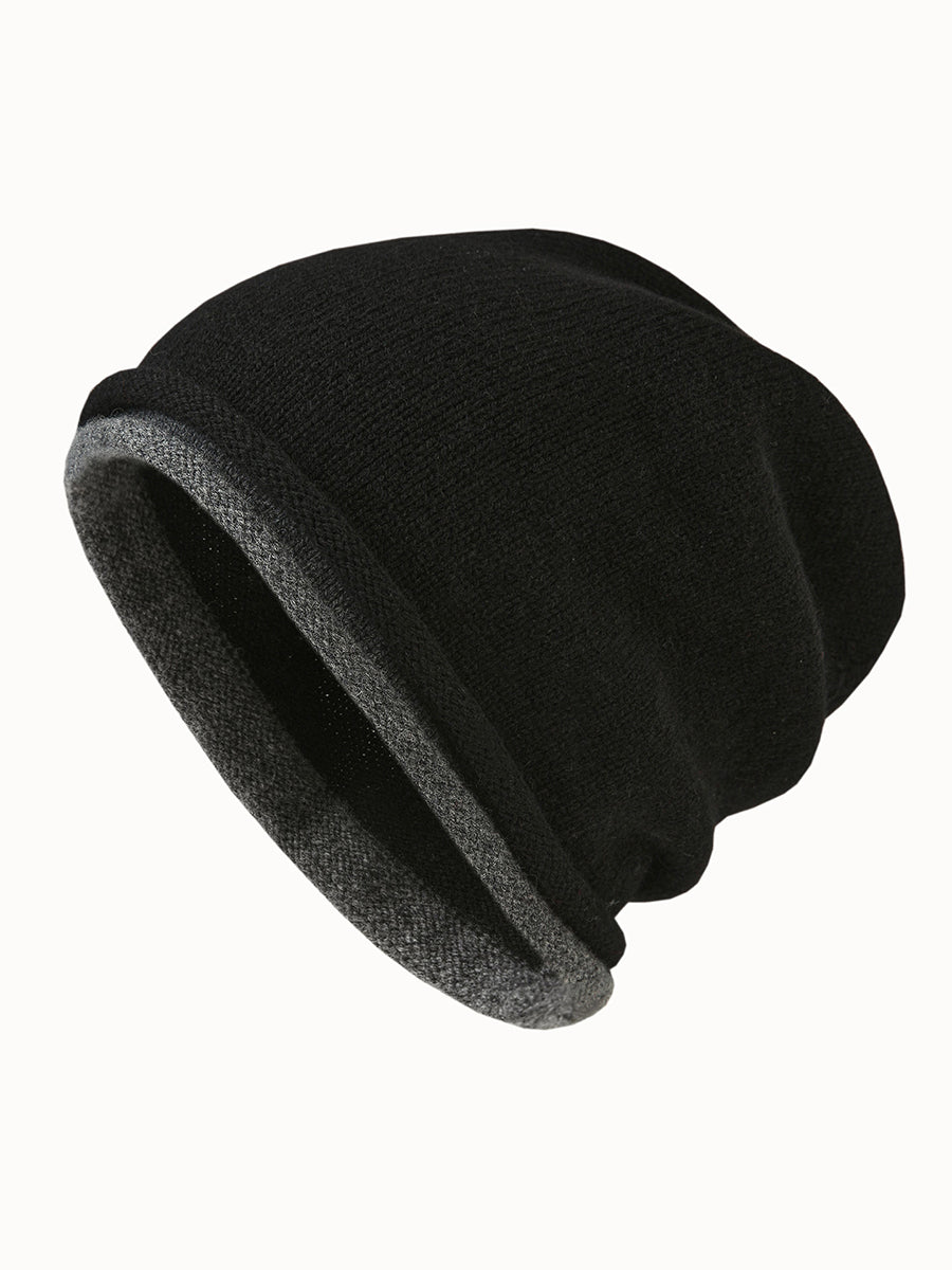 COMOBOCA 100% Wool Women's Double Layered Knit Beanie