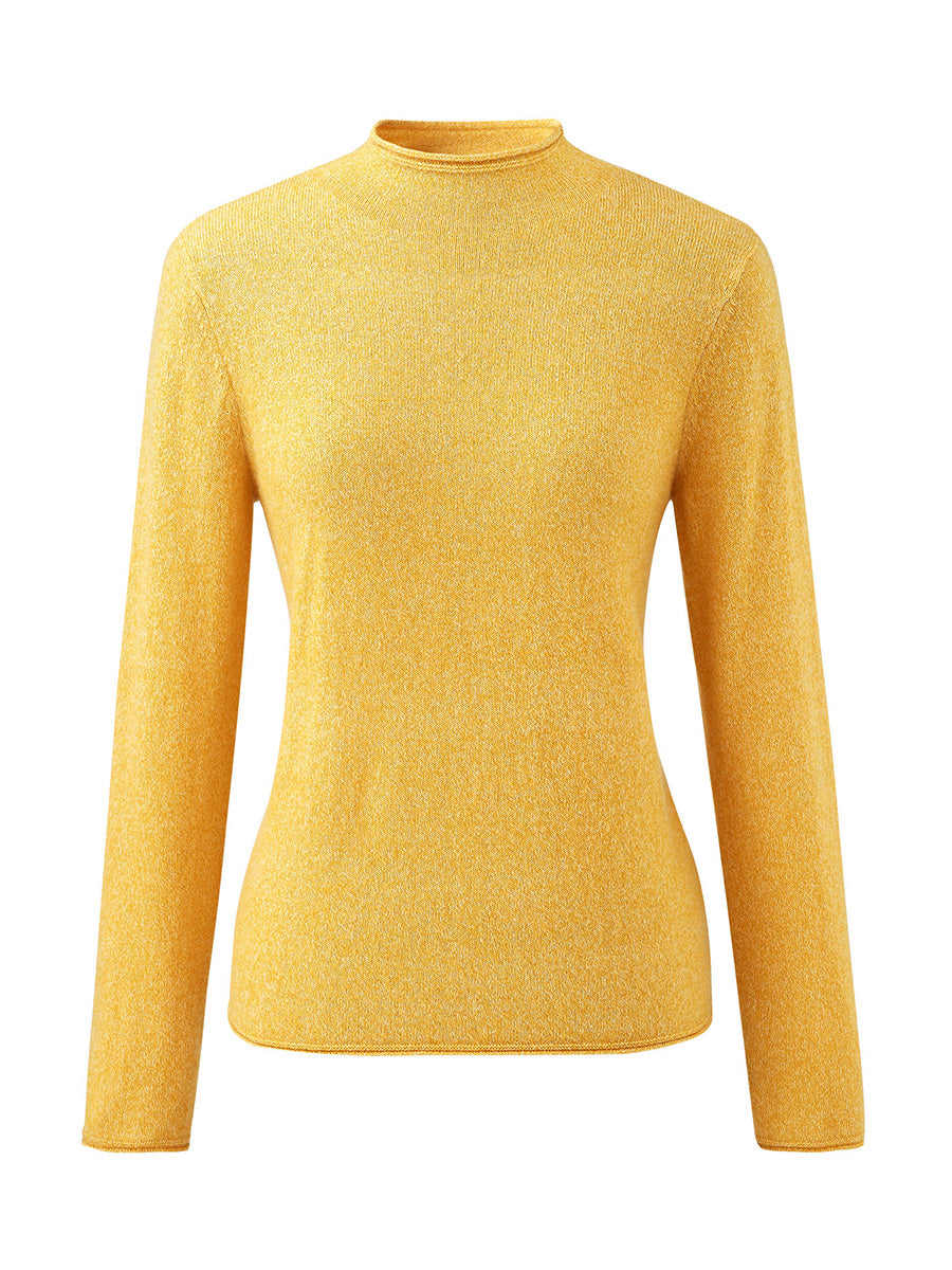 COMOBOCA 100% Cashmere Women's Round Neck Knit sweater