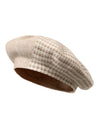 COMOBOCA 100% Cashmere Elegant Houndstooth Knit Beret