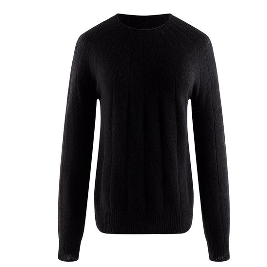 COMOBOCA 100% Cashmere Women's Ribbed Knit Pullover Sweater