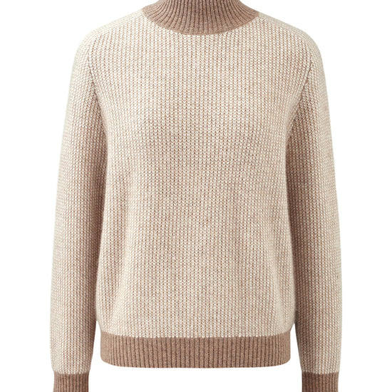 COMOBOCA 100% Cashmere Women's Mock Neck Knit Sweater