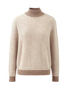 COMOBOCA 100% Cashmere Women's Mock Neck Knit Sweater