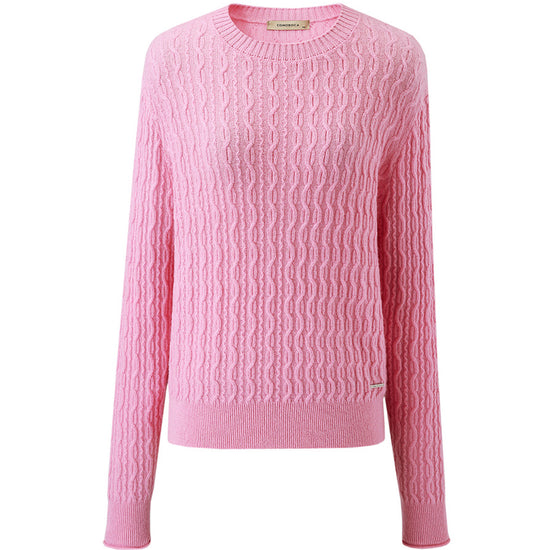COMOBOCA 100% Cashmere Women's Classic Cable Knit Sweater