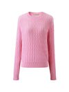COMOBOCA 100% Cashmere Women's Classic Cable Knit Sweater