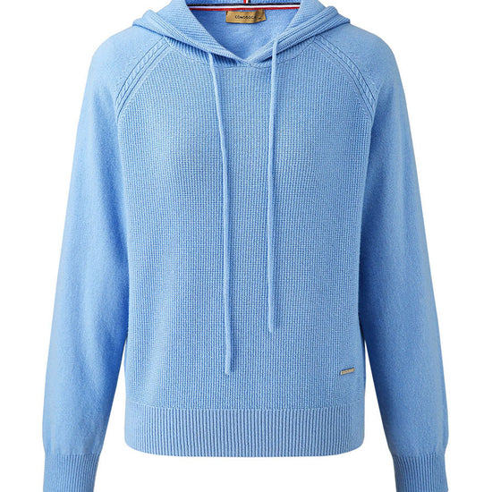 COMOBOCA 100% Wool Women's Ribbed Hem Adjustable Hoodie