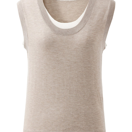 COMOBOCA Women's Faux Layered Look Tank Top