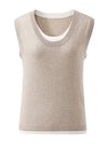 COMOBOCA Women's Faux Layered Look Tank Top