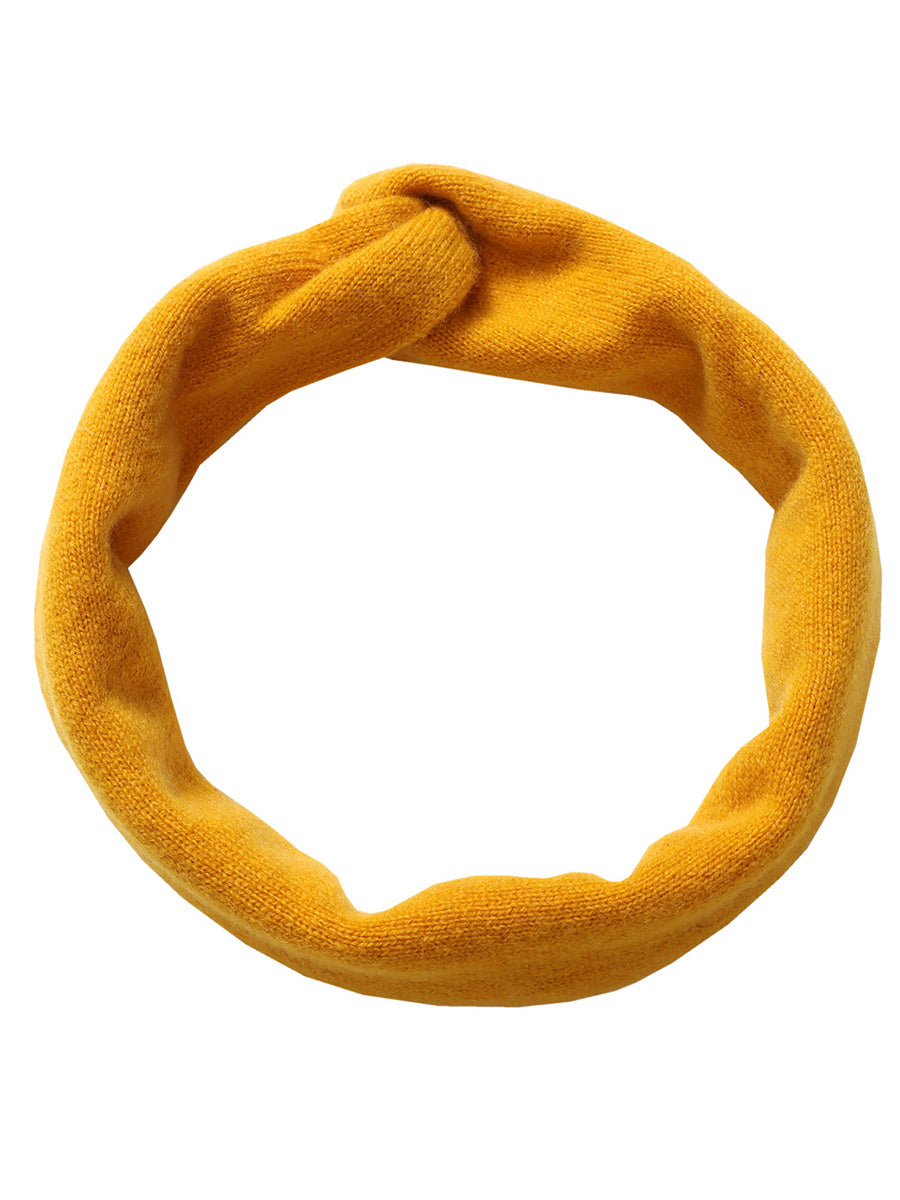 COMOBOCA 100% Cashmere Cozy Knitted Twist Headband