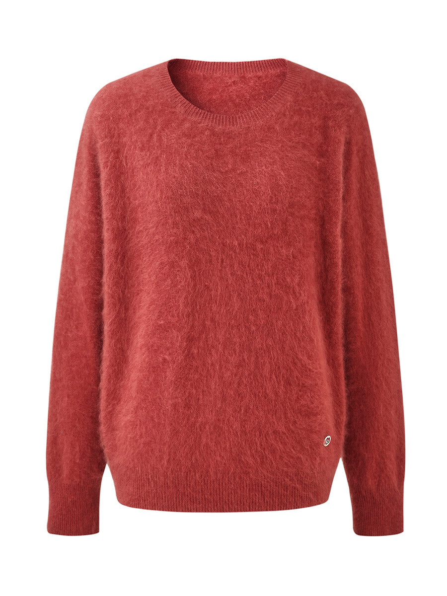 COMOBOCA Women's Wool Seamless Brushed Knit Sweater