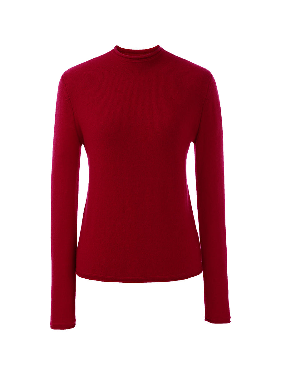 COMOBOCA 100% Cashmere Women's Round Neck Knit sweater