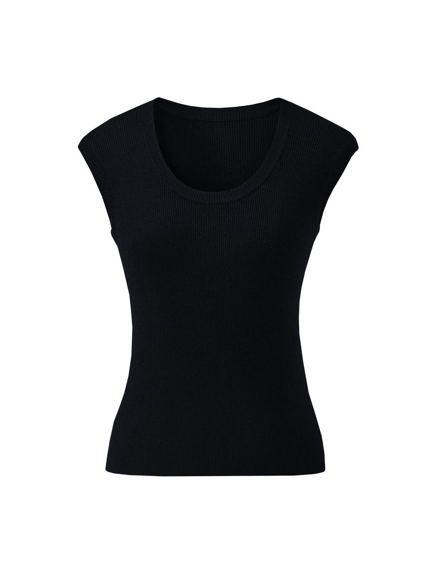 COMOBOCA Women's Ribbed V-Neck Tank Top