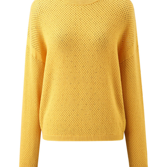 COMOBOCA 100% Cashmere Women's Breathable Mesh Sweater