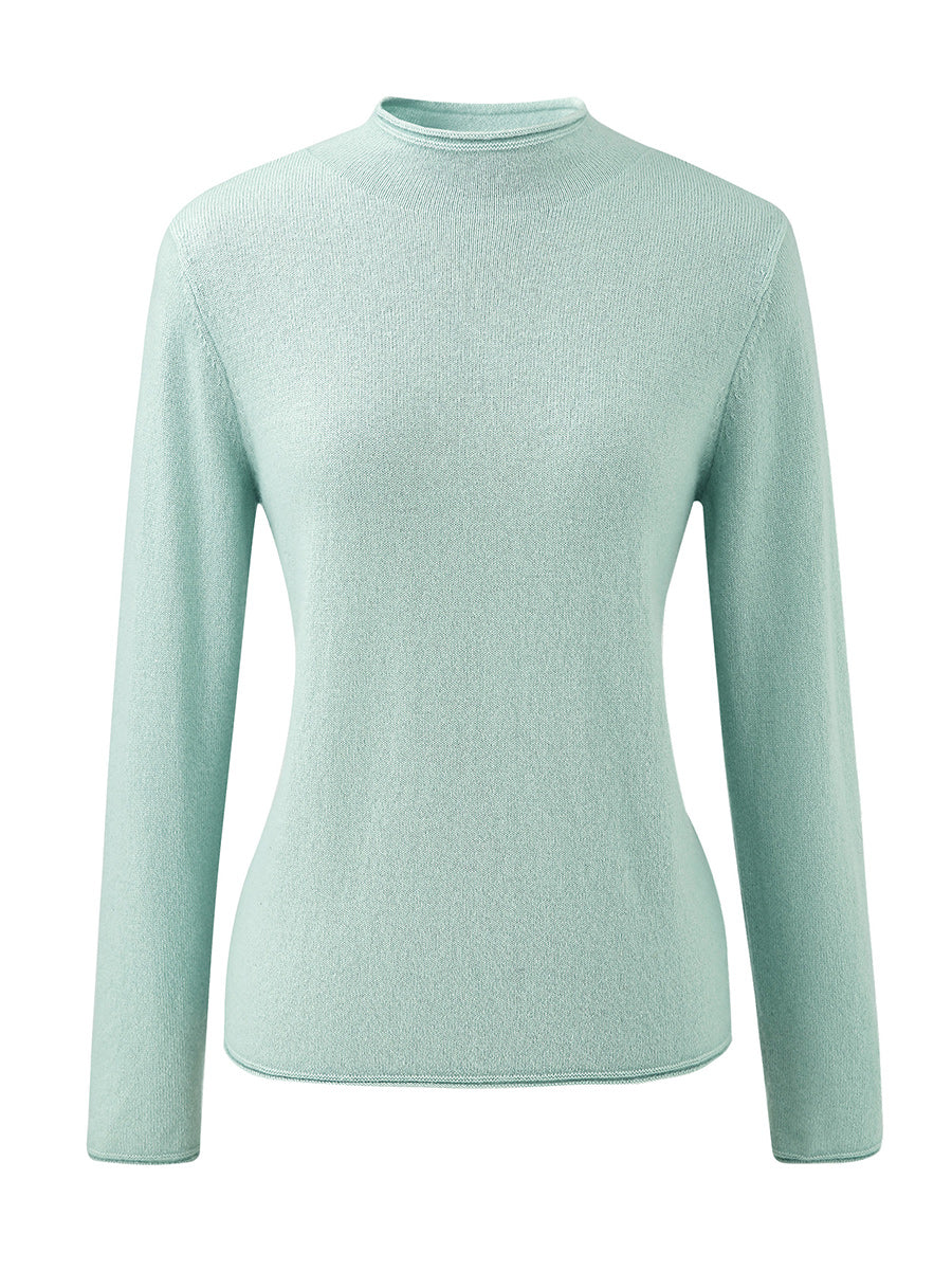 COMOBOCA 100% Cashmere Women's Round Neck Knit sweater