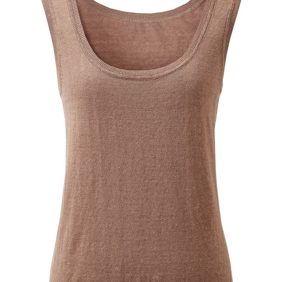 COMOBOCA Women's Linen Versatile Basic Tank Top