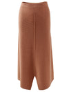 COMOBOCA 100% Cashmere Women's Split Knit Pencil Skirt