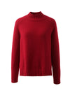 COMOBOCA 100% Cashmere Women's Mock Neck Knit Sweater