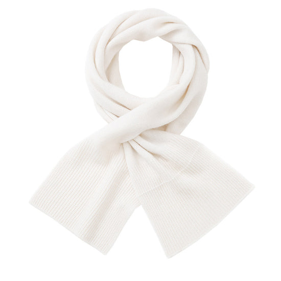 COMOBOCA 100% Wool Elegant Ribbed Scarf