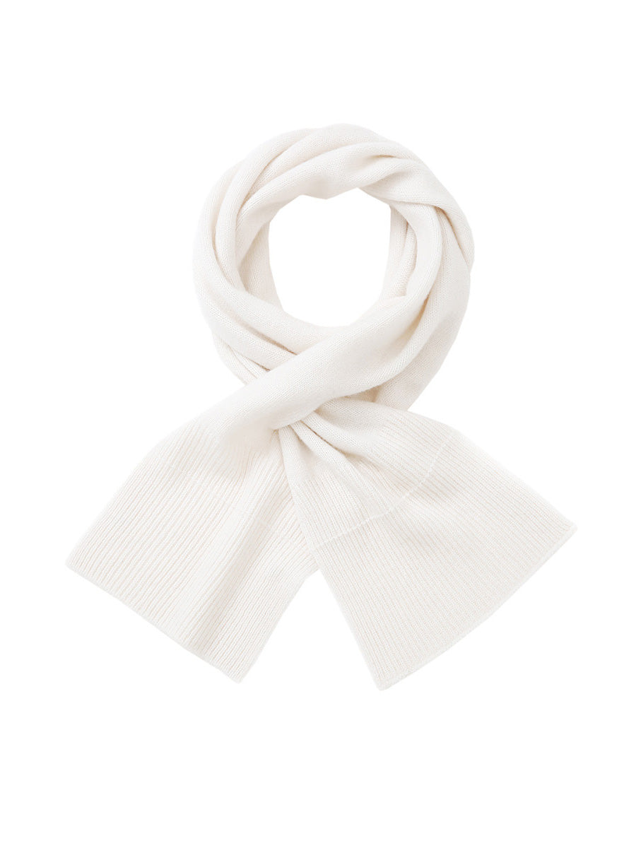 COMOBOCA 100% Wool Elegant Ribbed Scarf