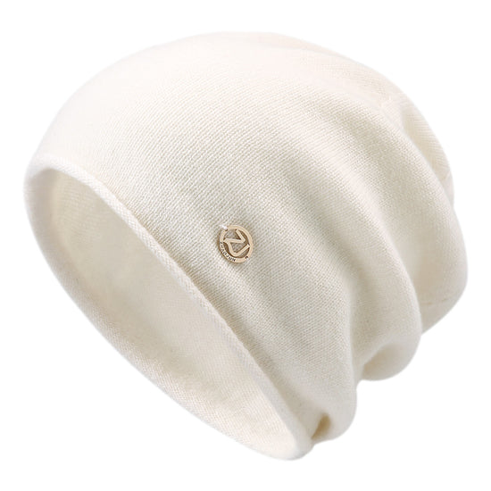 COMOBOCA 100% Cashmere Women's Slouchy Knit Beanie
