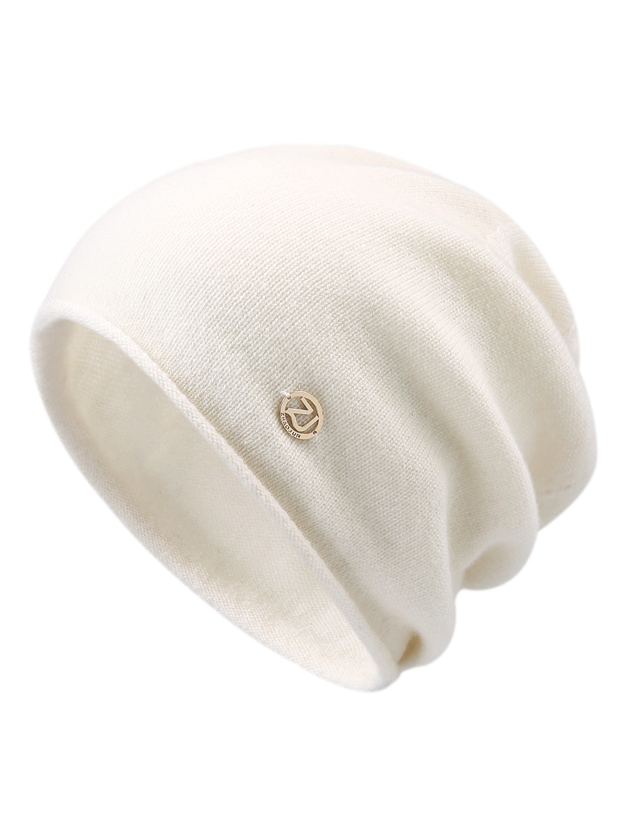 COMOBOCA 100% Cashmere Women's Slouchy Knit Beanie