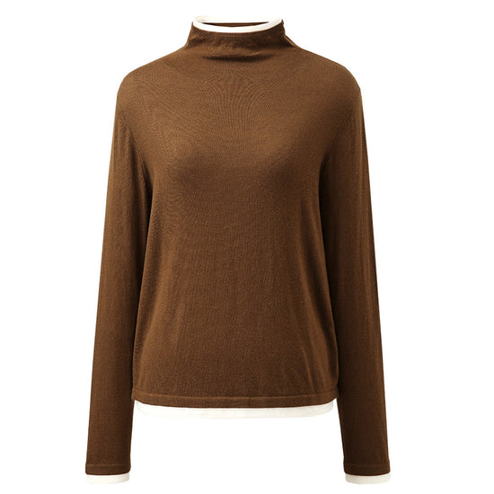 COMOBOCA 100% Wool Women's Lightweight Turtleneck Sweater