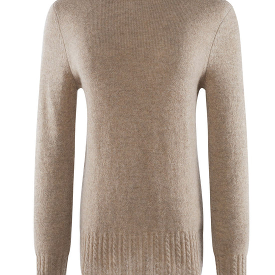 COMOBOCA 100% Cashmere Women's Mock Neck Knit Sweater