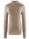 COMOBOCA 100% Cashmere Women's Mock Neck Knit Sweater