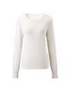 COMOBOCA 100% Cashmere Women's Pearl-Trimmed Knit Sweater