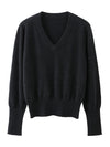 COMOBOCA 100% Cashmere Women's Sweater with Crystal Embellishments