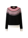 COMOBOCA 100% Cashmere Women's Fair Isle Knit Sweater