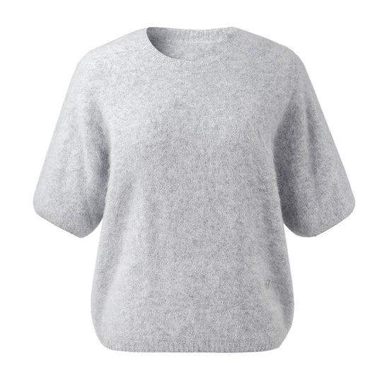 COMOBOCA Women's Wool Seamless Brushed Half Sleeve Knit Sweater