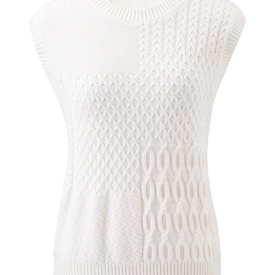 COMOBOCA 100% Cashmere Women's Knitted Sleeveless Sweater Vest