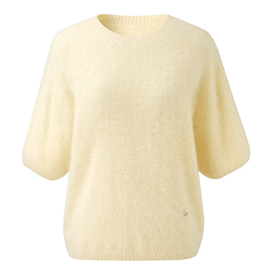 COMOBOCA Women's Wool Seamless Brushed Half Sleeve Knit Sweater