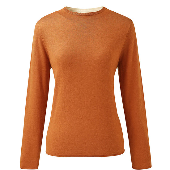 COMOBOCA Women's Reversible Color-Blocked Knit Sweater