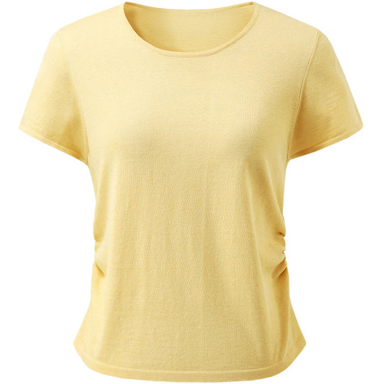 COMOBOCA Women's Round Neck Knit T-Shirt