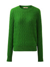 COMOBOCA 100% Cashmere Women's Classic Cable Knit Sweater
