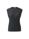 COMOBOCA 100% Cashmere Women's Knitted Sleeveless Sweater Vest