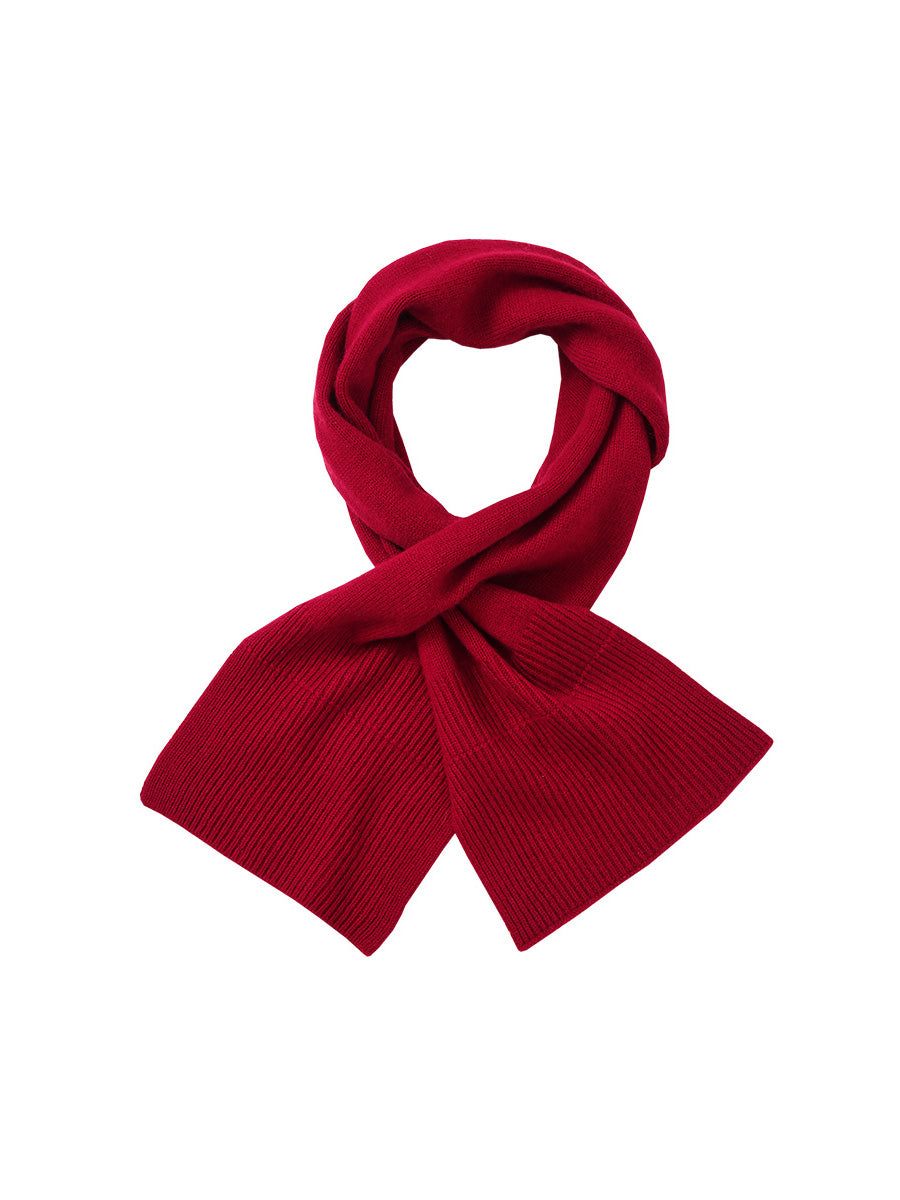COMOBOCA 100% Wool Elegant Ribbed Scarf