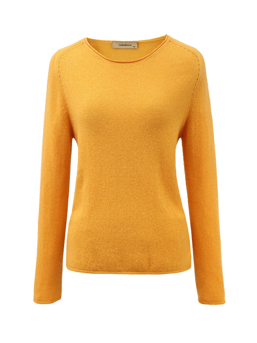 COMOBOCA 100% Cashmere Women's Loose Knit Sweater