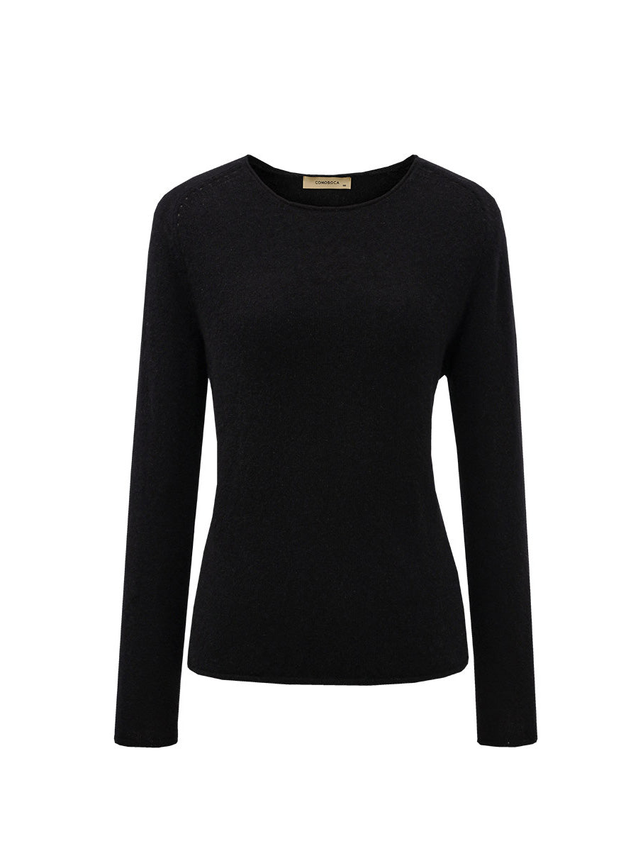 COMOBOCA 100% Cashmere Women's Loose Knit Sweater