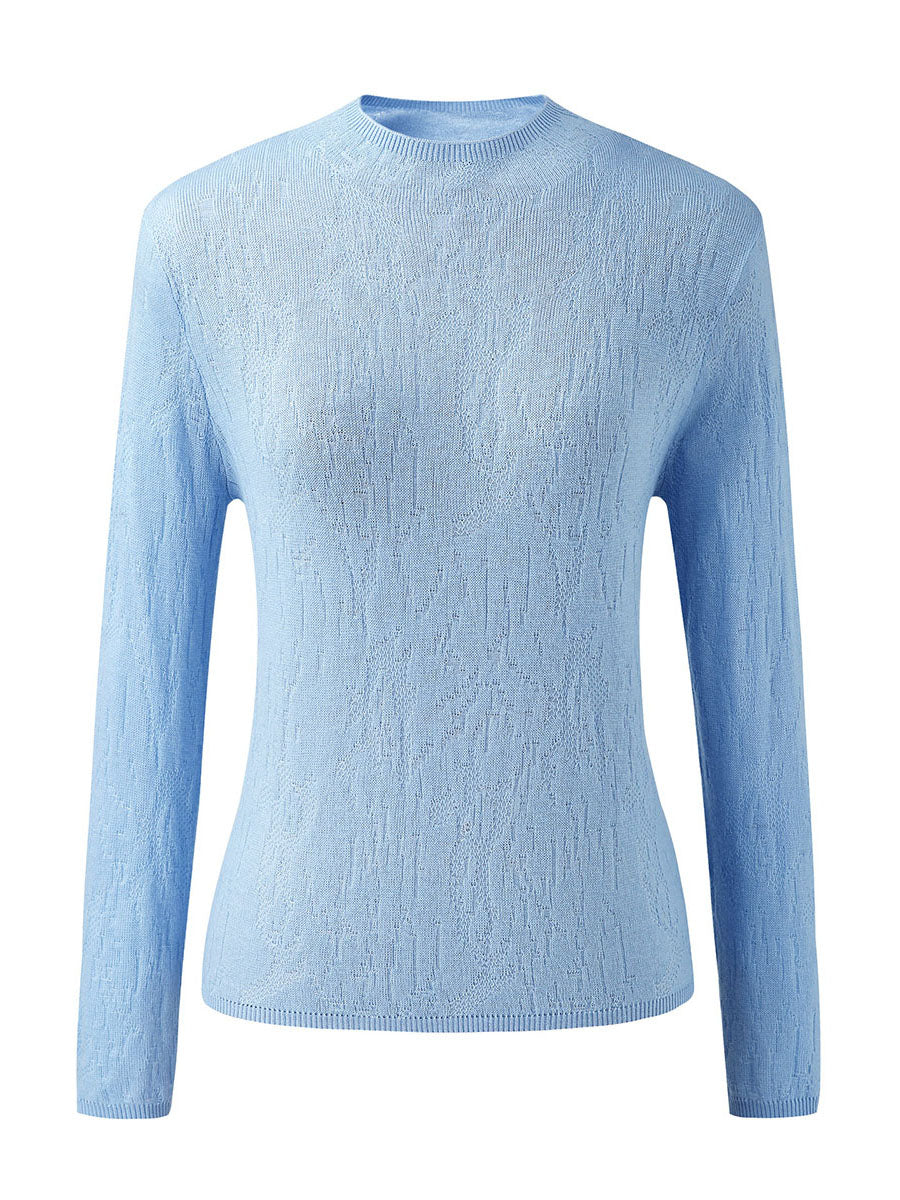COMOBOCA Women's Round Neck Knit Sweater