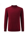 COMOBOCA 100% Cashmere Men's Mock Neck Knit Sweater