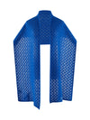 COMOBOCA BLUE 100% Cashmere Solid Color Knit Scarf